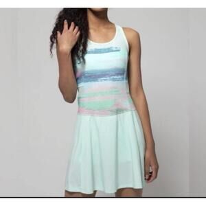 Ivivva By Lululemon Girls Sz 12 Tennis Dress Aqua Marine Blue Athletic Picklebal